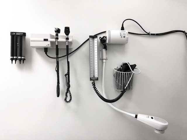 medical instruments at doctors office